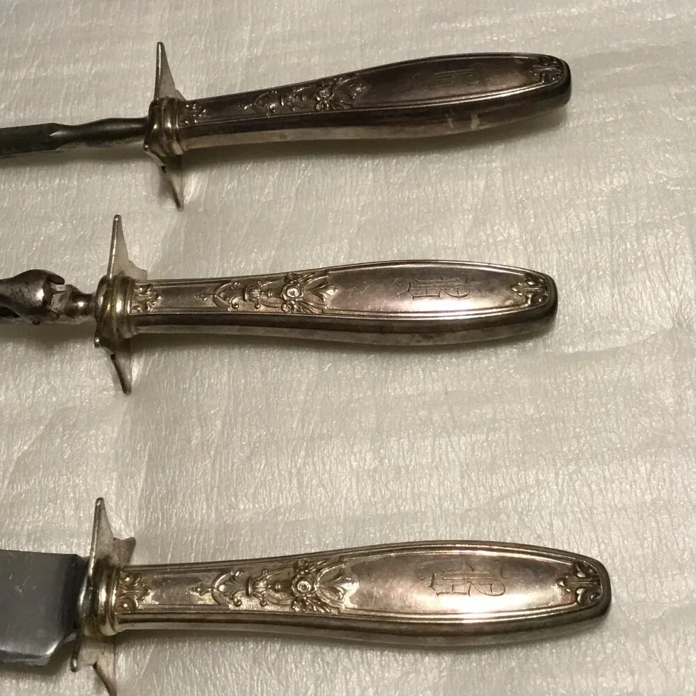 Antique 1919 International Silver Co. - William Rogers Ambassador carving set